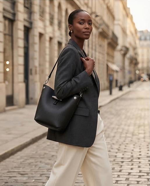 Le Roseau Medium Hobo Shoulder Bag