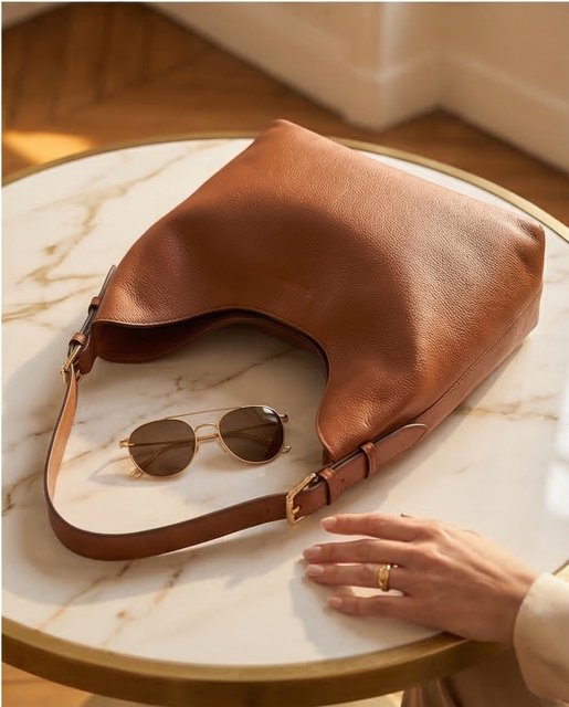 Erica Romy M leather hobo shoulder bag - Mac Douglas