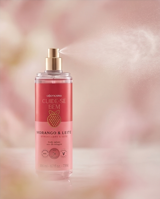 Brume parfumée Cuide-se Bem Fraise et Lait, 200 ml