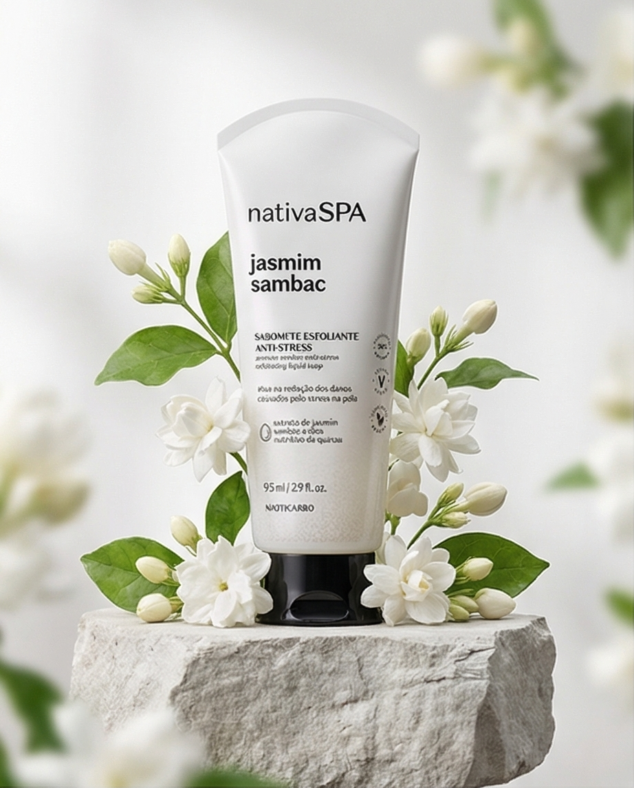 Nativa SPA Sambac Jasmine Exfoliating Liquid Soap, 175 ml
