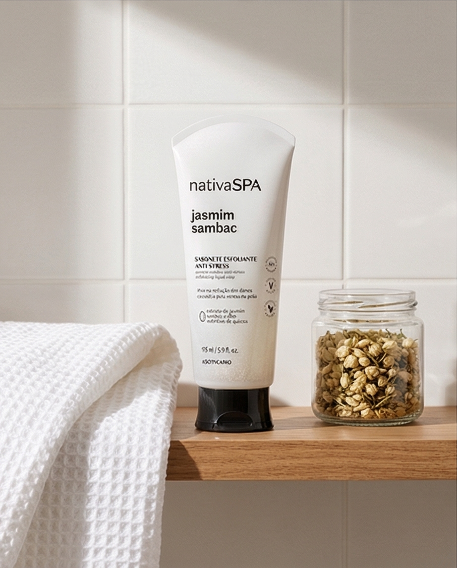Nativa SPA Sambac Jasmine Exfoliating Liquid Soap, 175 ml